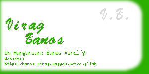 virag banos business card